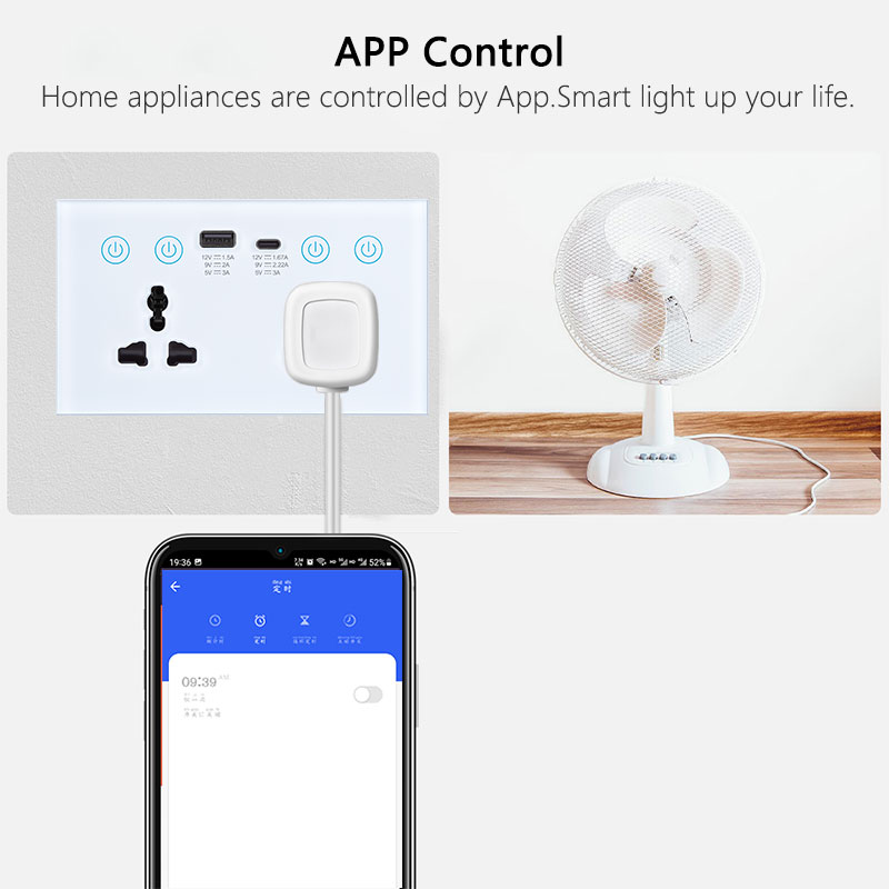 Type A+C WiFi Tuya Smart Life Smart Socket With 4 Gang Switch - Image 6