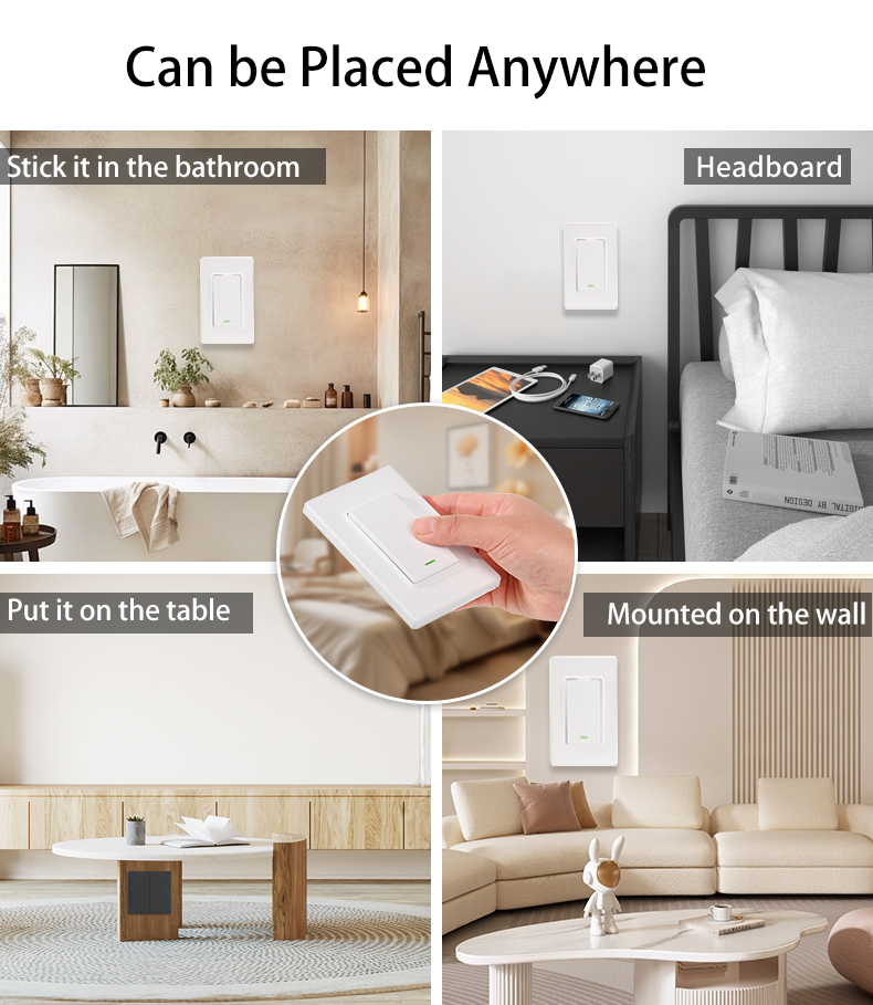 WiFi RF433 Tuya Smart Life Button Wireless Kinetic Smart Switch - Image 5