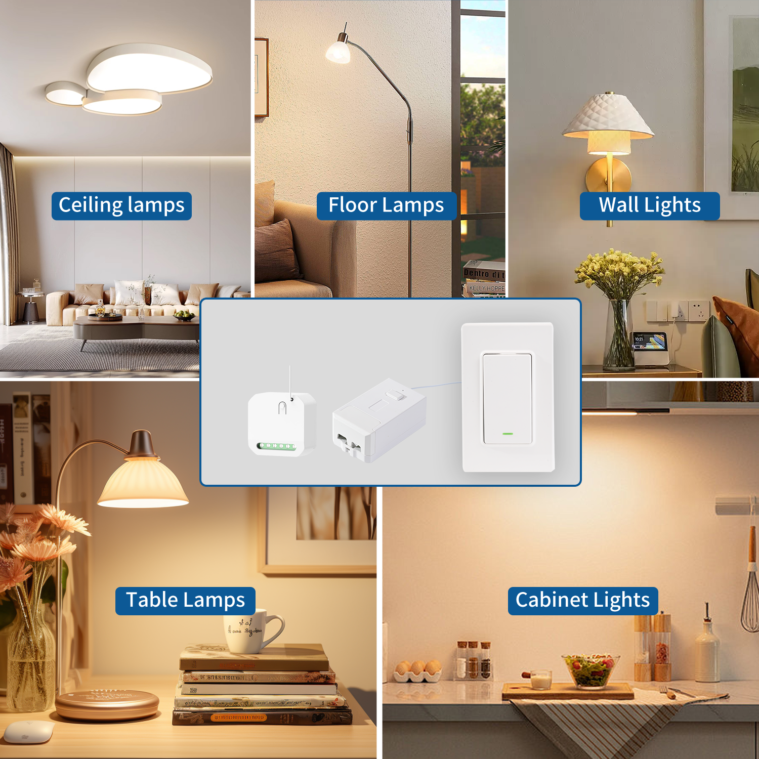 WiFi RF433 Tuya Smart Life Button Wireless Kinetic Smart Switch - Image 6