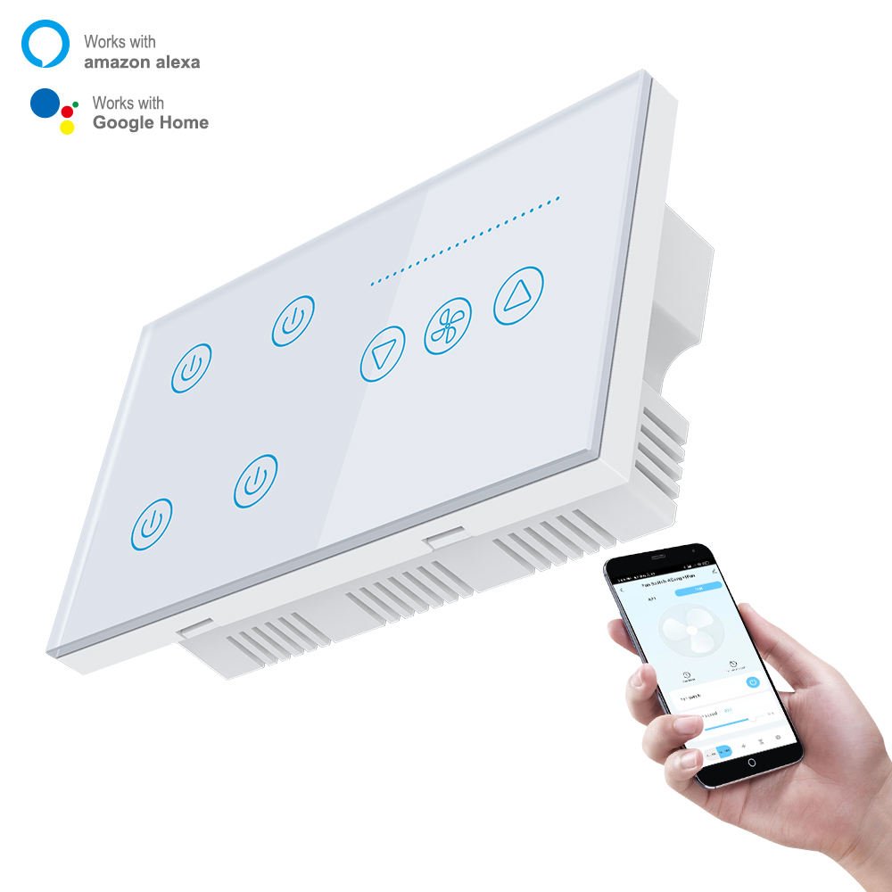 WiFi Bluetooth Tuya Smart Life Touch Smart Fan Light Switch - Image 3