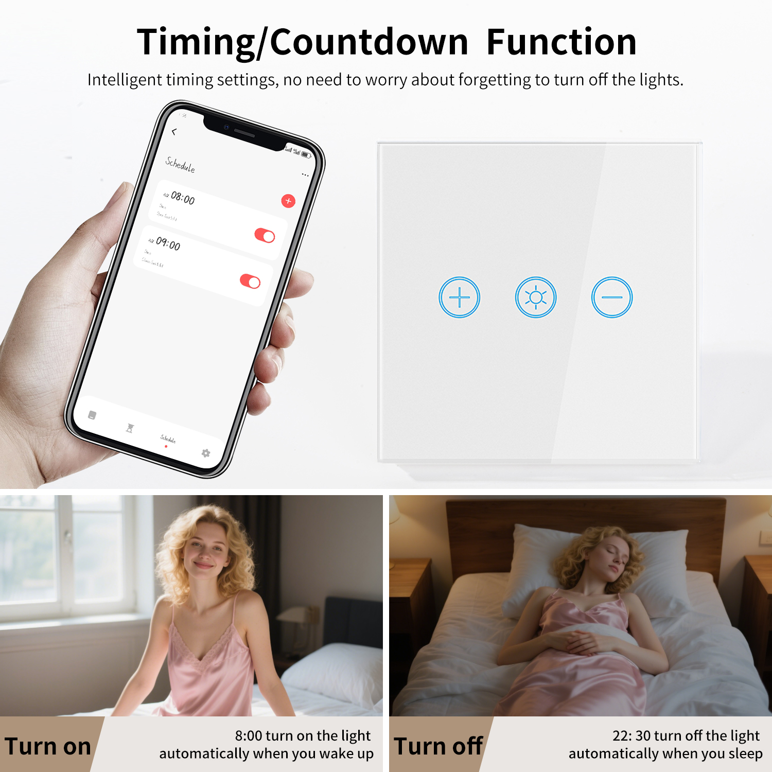 WiFi Bluetooth Tuya Smart Life Touch Dimmer Smart Switch - Image 5