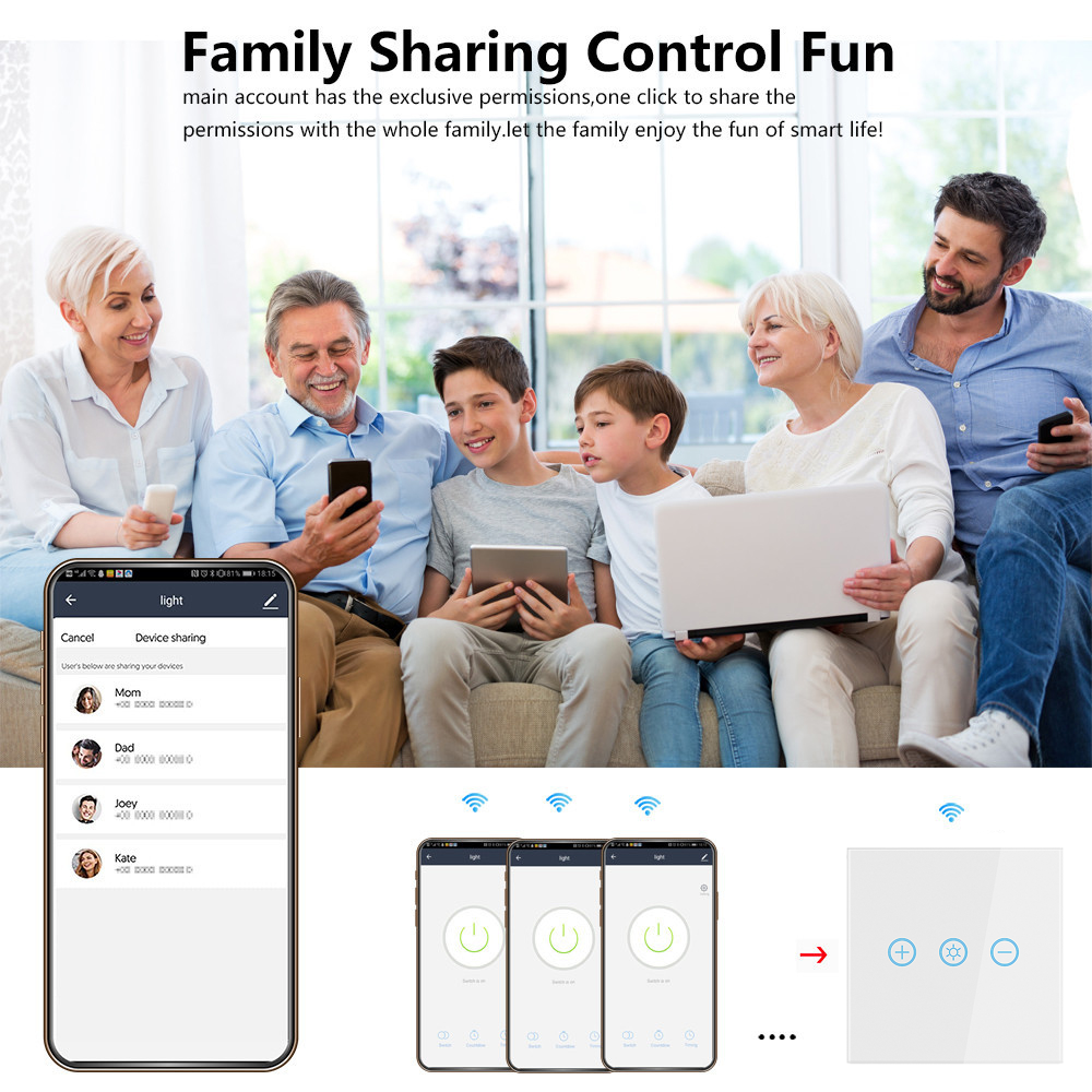 WiFi Bluetooth Tuya Smart Life Touch Dimmer Smart Switch - Image 7