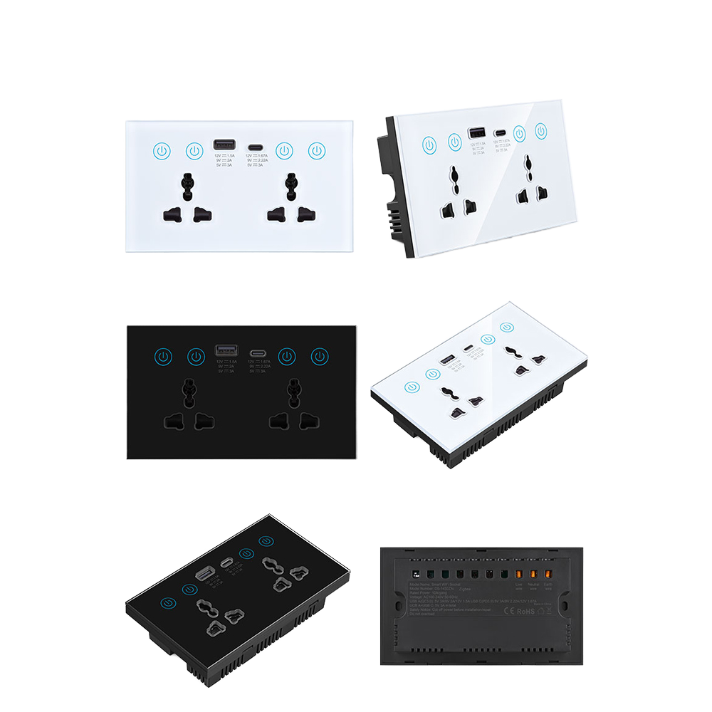 Type A+C WiFi Tuya Smart Life Smart Socket With 4 Gang Switch - Image 2