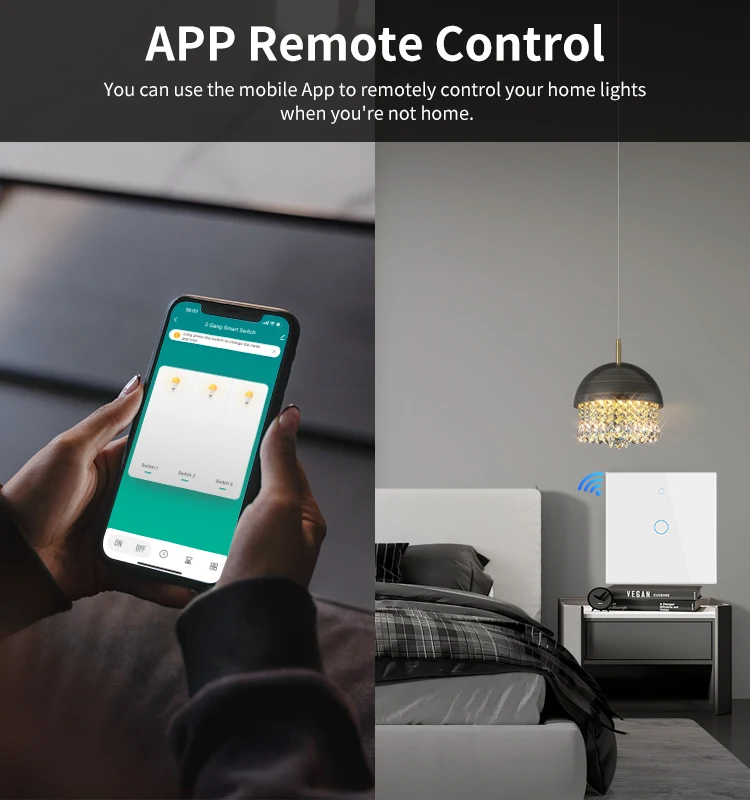 WiFi Bluetooth RF433 Tuya Smart Life Touch Smart Wall Switch - Image 6