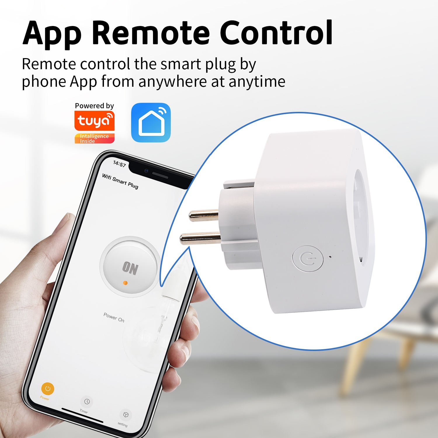 Tuya Smart Life WiFi Remote Control EU Smart Plug - Image 4