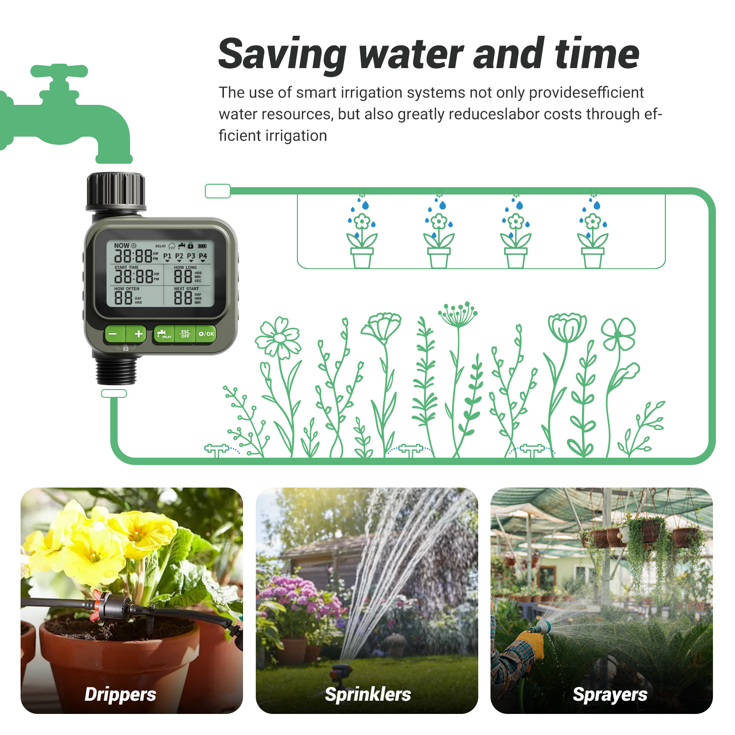 Garden Programmable Sprinkler Irrigation Water Timer - Image 4