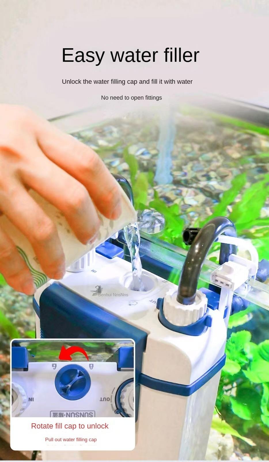 Fish Tank Hang On Efficient Circulation Canister Aquarium Filter - Image 3