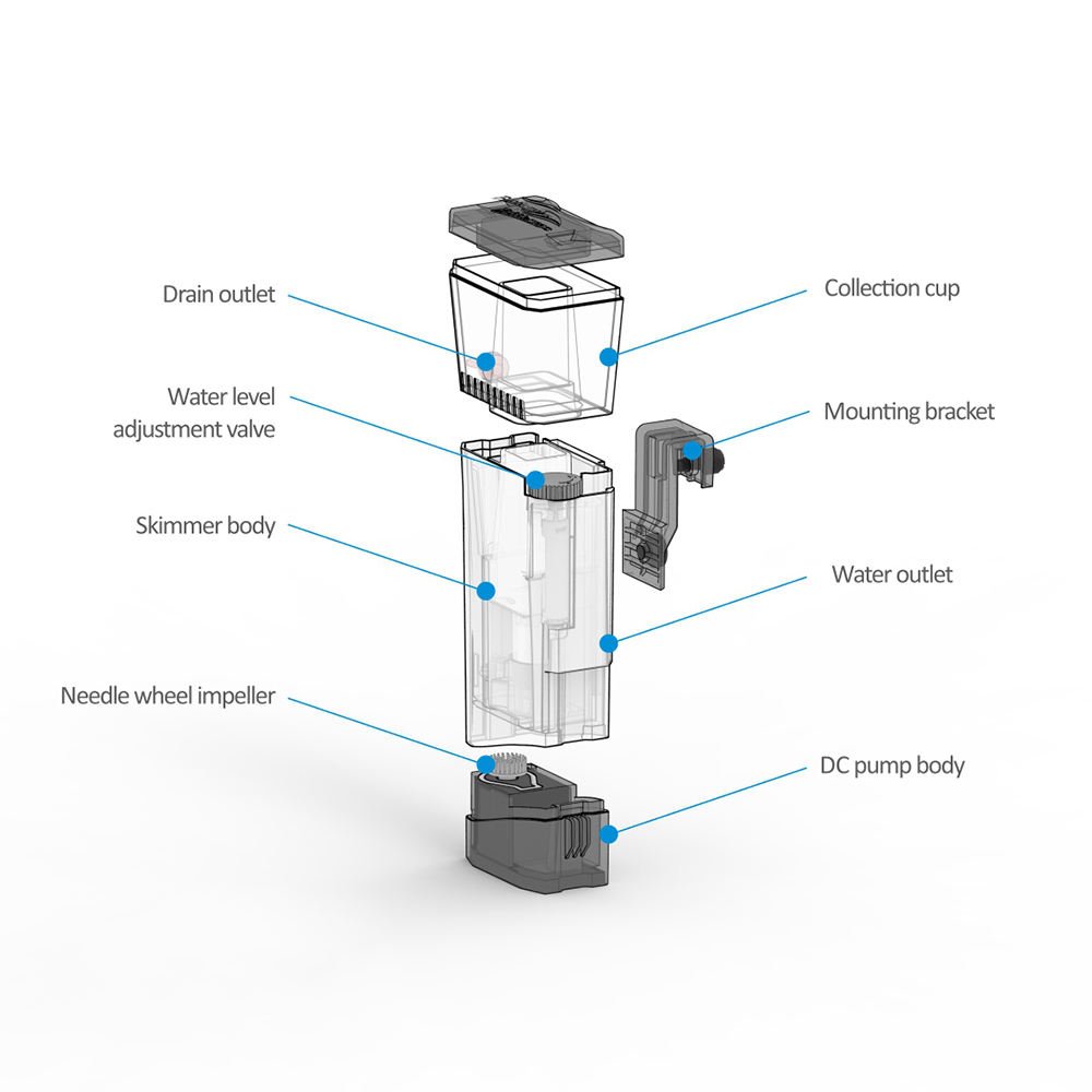 Mini Hang On Quiet Marine Aquarium Protein Skimmer - Image 5